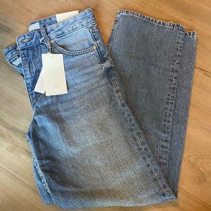 Bershka Women's Loose Straight Jeans Petite